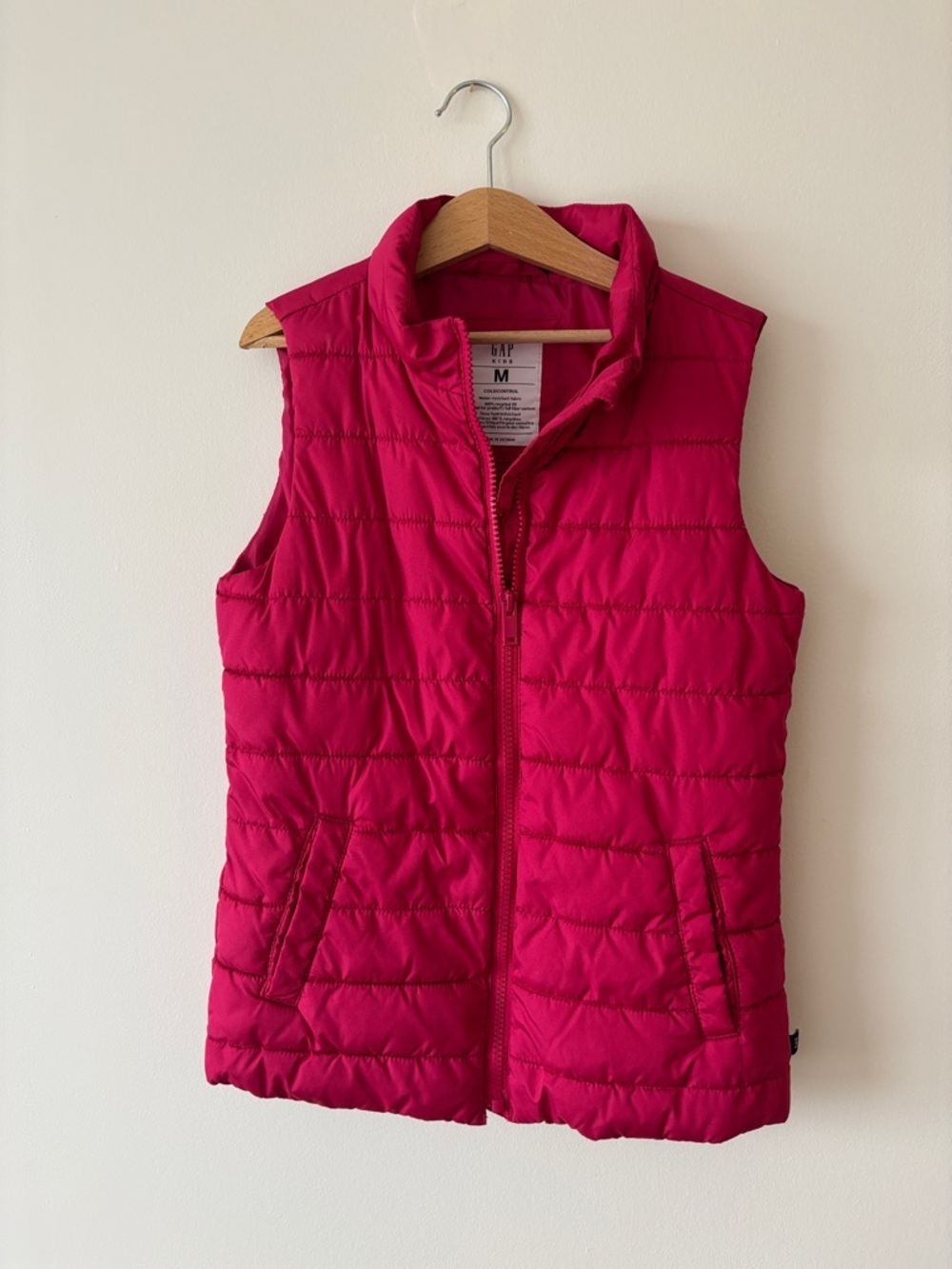 GAP Hot Pink Quilted Puffer Vest - Women's M